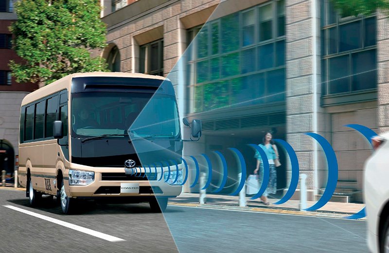 安全運転を支援するToyota Safety Senseをはじめ数々の先進機能を搭載。さらに万一の際、客室空間の確保に貢献する環状骨格を採用し、バスボディ強度の国際基準に適合。次世代バスにふさわしい安全装備を充実しました。